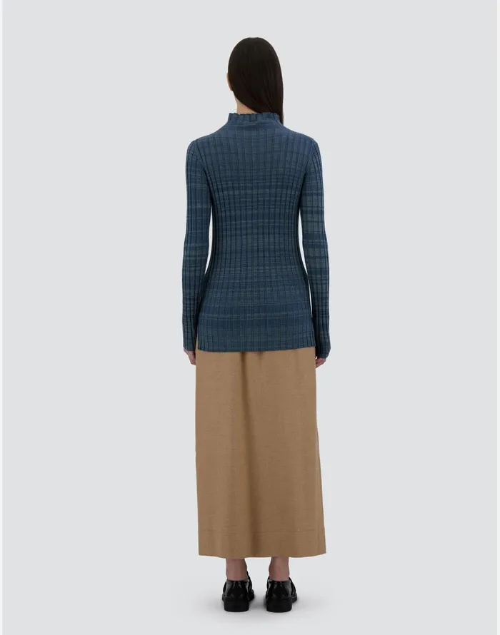 Herno SWEATER IN SILKY WOOL Petrolium Women Knitwear