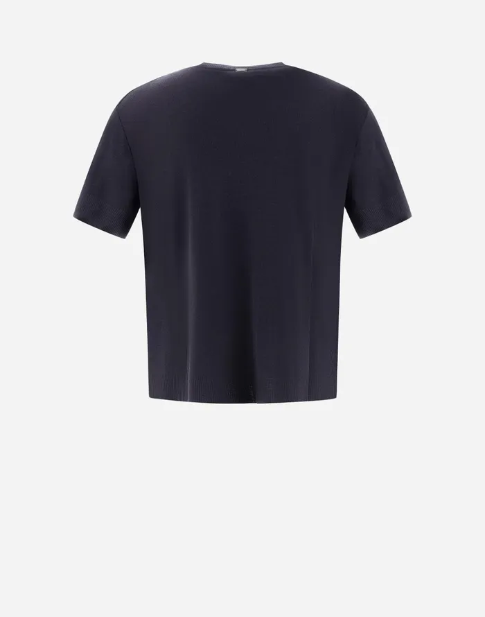 Herno TSHIRT IN FINEWOOL JERSEY Grey Men Tshirts and Polo Shirts