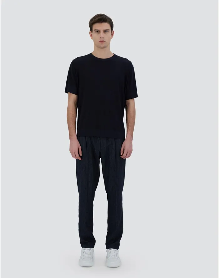 Herno TSHIRT IN FINEWOOL JERSEY Grey Men Tshirts and Polo Shirts
