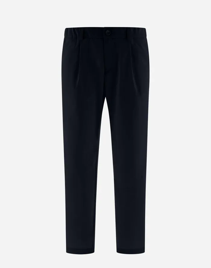 Herno TROUSERS IN COTTON FEEL Navy Blue Men Trousers