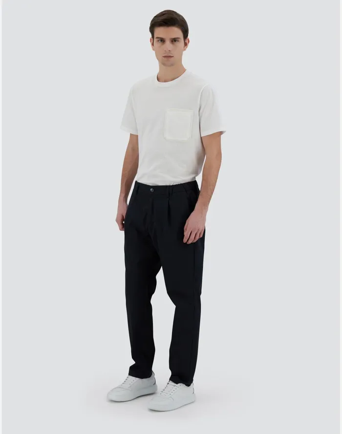 Herno TROUSERS IN COTTON FEEL Navy Blue Men Trousers