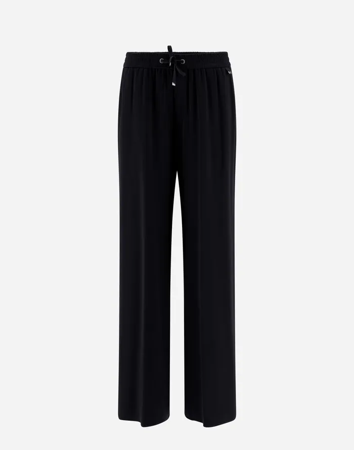 Herno TROUSERS IN NEW SATIN EFFECT Black Women Trousers
