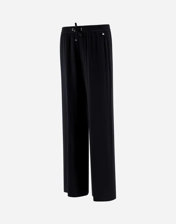 Herno TROUSERS IN NEW SATIN EFFECT Black Women Trousers