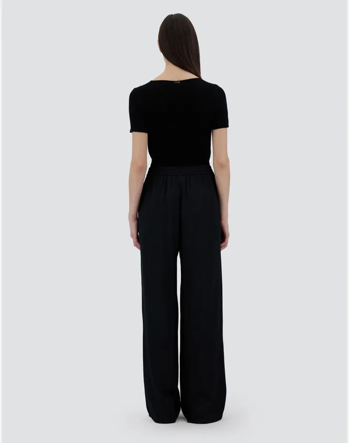 Herno TROUSERS IN NEW SATIN EFFECT Black Women Trousers