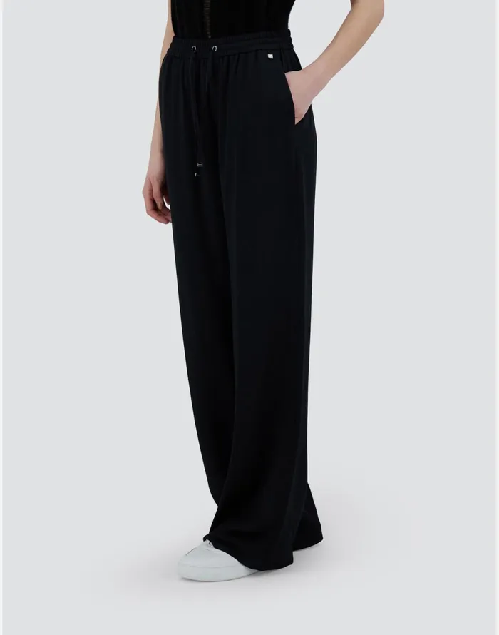 Herno TROUSERS IN NEW SATIN EFFECT Black Women Trousers