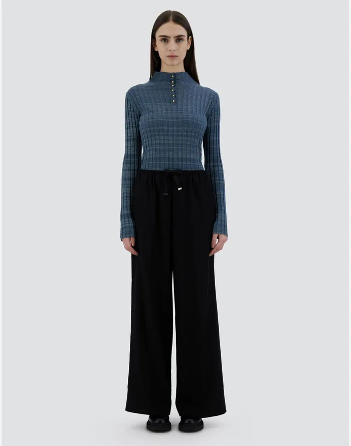 Herno TROUSERS IN WINTER TOUCH Black Women Trousers