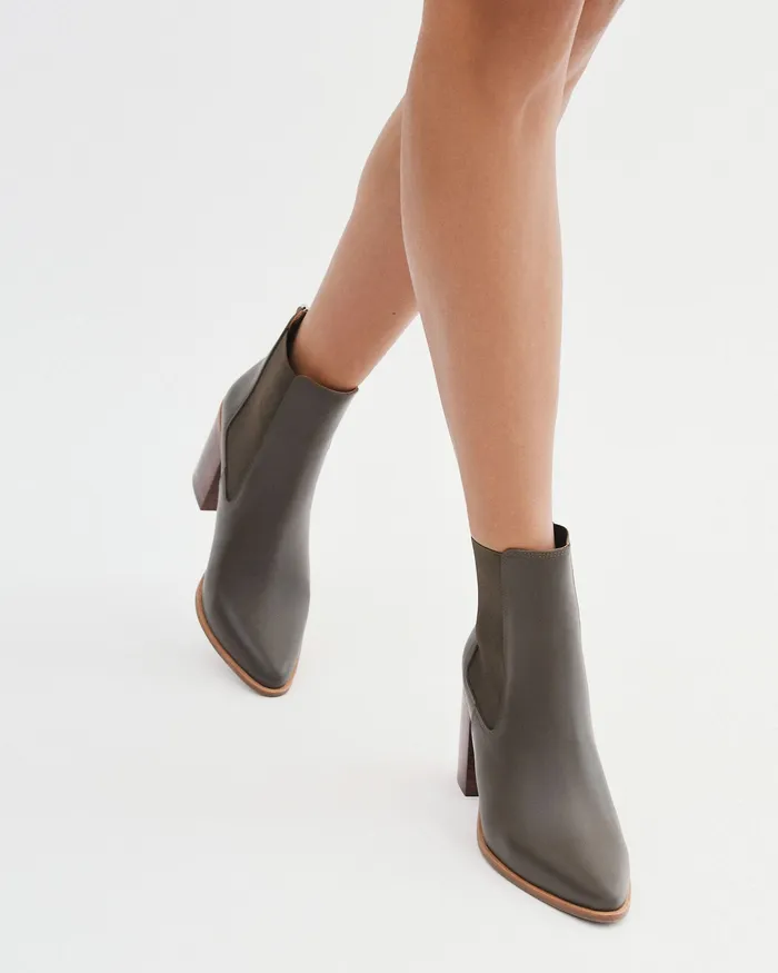 HIGH BOOTS Lover high ankle boots dark olive green leather jomercer Women HIGH BOOTS Lover high ankle boots dark olive green leather jomercer Women