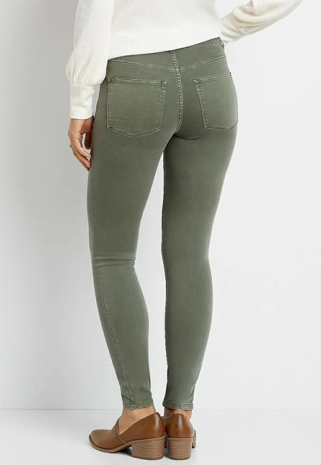High Rise Double Button Jegging Made With RepreveandReg Women Maurices Jeans