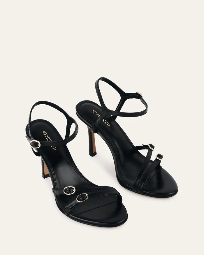 HIGH SANDALS Romy high heels black leather 8211 jomercer Women HIGH SANDALS Romy high heels black leather 8211 jomercer Women