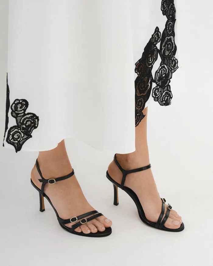 HIGH SANDALS Romy high heels black leather 8211 jomercer Women HIGH SANDALS Romy high heels black leather 8211 jomercer Women