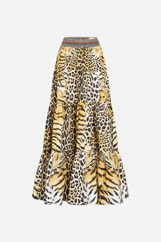 HIGH WAISTED TIERED SKIRT JAGUAR Jaguar Womens Camilla Skirts