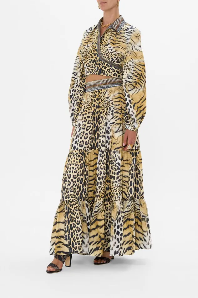 HIGH WAISTED TIERED SKIRT JAGUAR Jaguar Womens Camilla Skirts