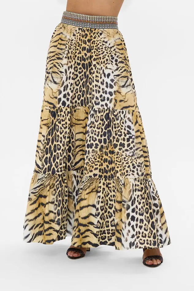 HIGH WAISTED TIERED SKIRT JAGUAR Jaguar Womens Camilla Skirts