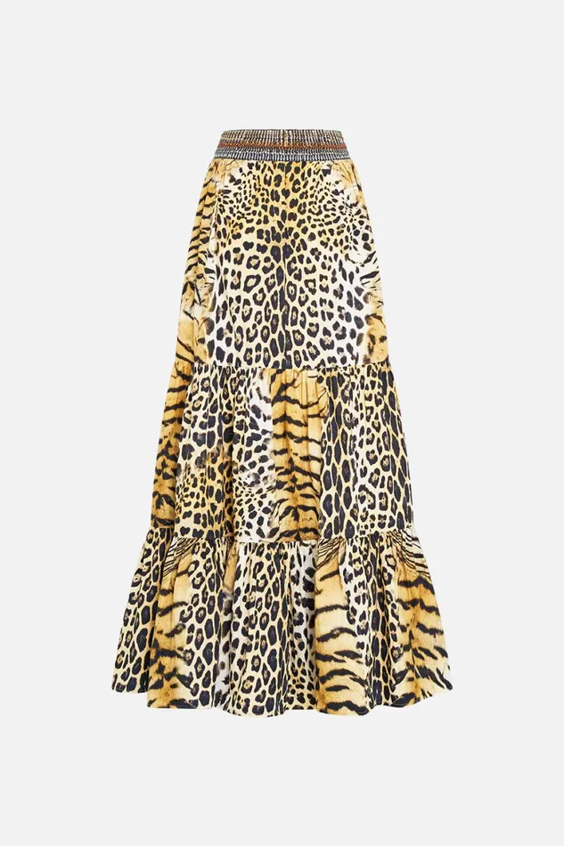 HIGH WAISTED TIERED SKIRT JAGUAR Jaguar Womens Camilla Skirts