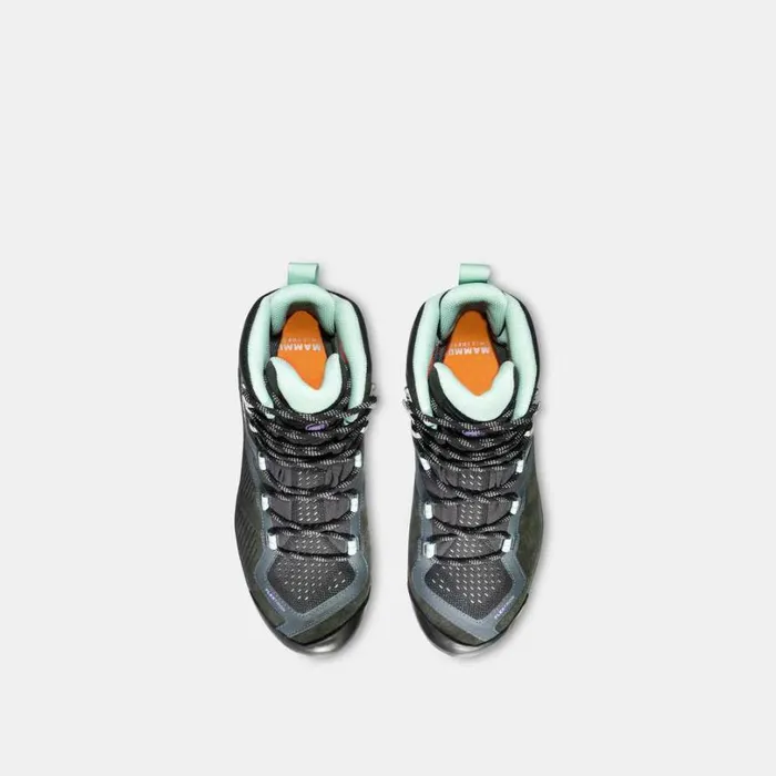 Hiking Shoes Women Mammut Sapuen High GTX Dark Steelneo Mint