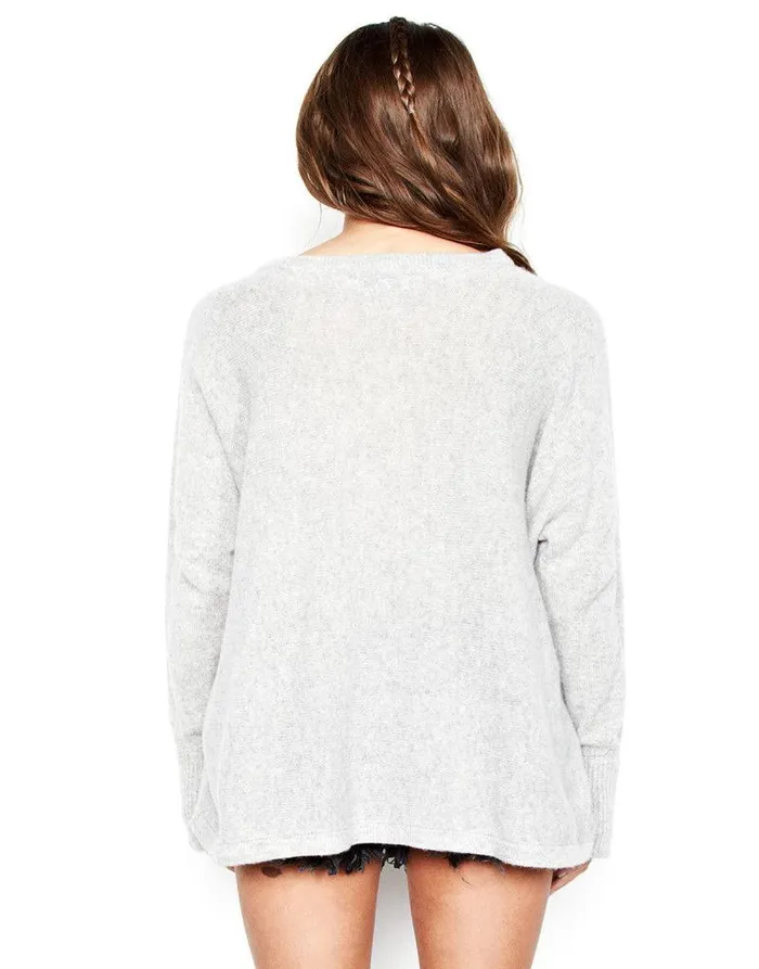 Hollis X Make Love Not War Heather Grey Women Lauren Moshi Sweaters and Knits