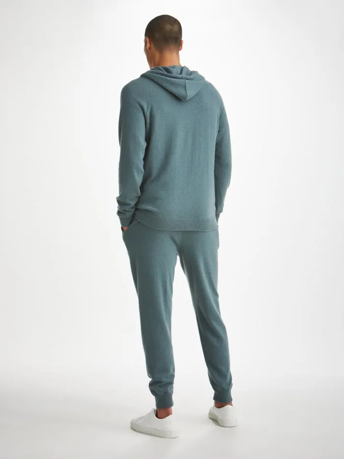 Hooded Tops Men Derek Rose Hoodie Finley Cashmere Teal