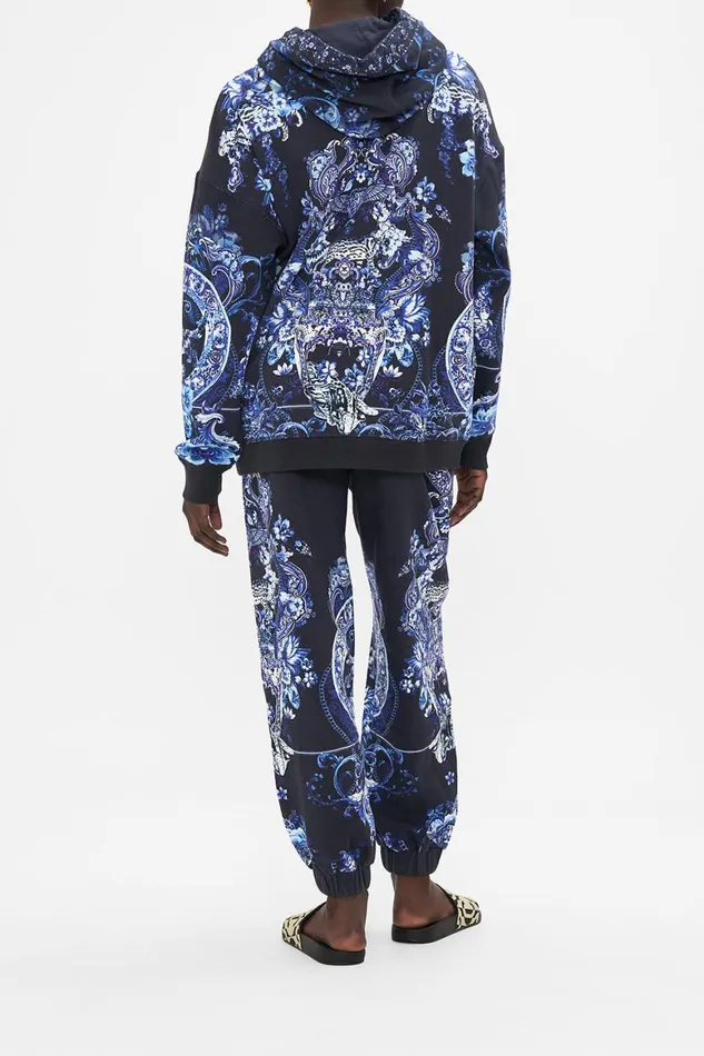 HOODY WITH POCKETS DELFT DYNASTY Delft Dynasty Womens Camilla Knitwear