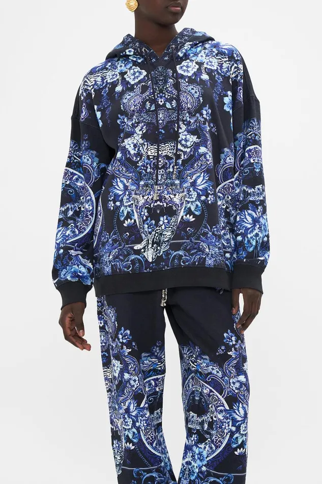 HOODY WITH POCKETS DELFT DYNASTY Delft Dynasty Womens Camilla Knitwear