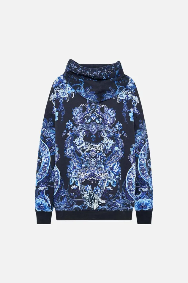 HOODY WITH POCKETS DELFT DYNASTY Delft Dynasty Womens Camilla Knitwear
