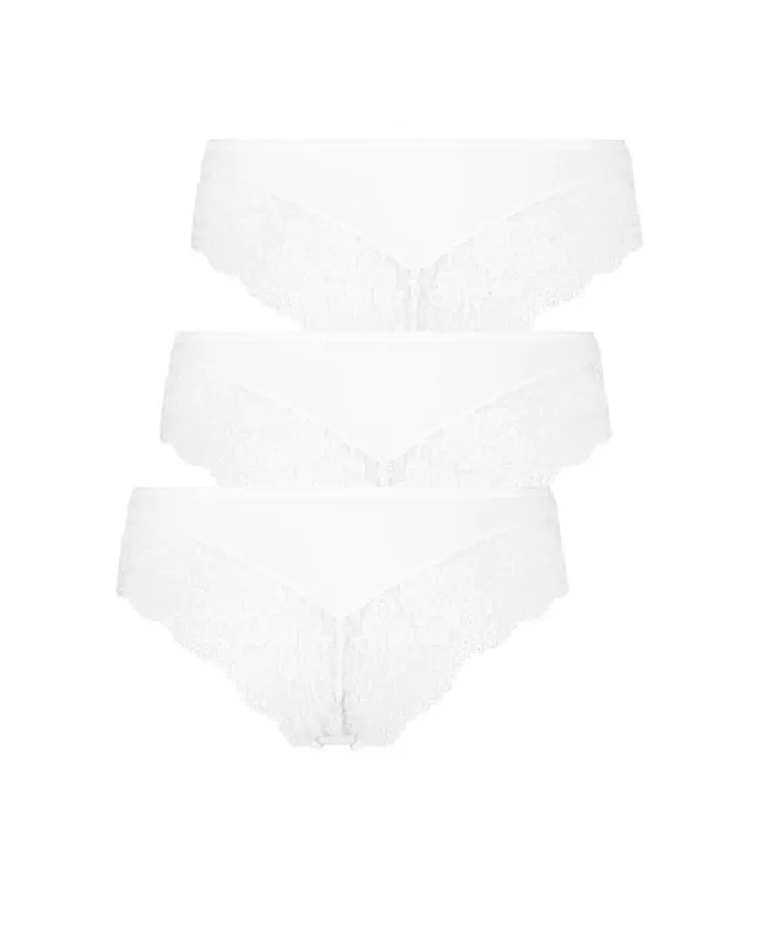 Hunkemller 3pack Brazilian Shorts Valencia 8211 White White 8211 Women