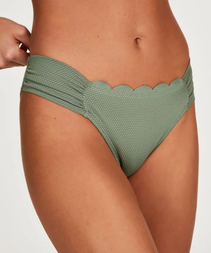 Hunkemller Bikini Bottoms Scallop 8211 Green 8211 Women
