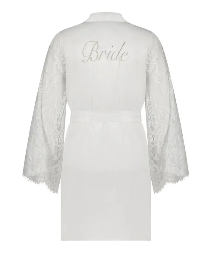 Hunkemller Bride Satin Kimono 8211 White White 8211 Women Hunkemller Bride Satin Kimono 8211 White White 8211 Women