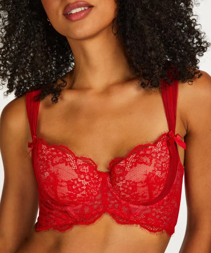 Hunkemller Elissa Padded Longline Underwired Bra 8211 Red 8211 Women Hunkemller Elissa Padded Longline Underwired Bra 8211 Red 8211 Women