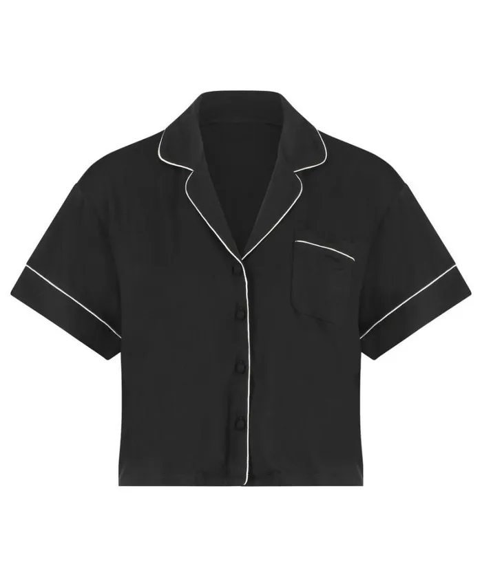 Hunkemller Essential Jersey ShortSleeved Jacket 8211 Black Black 8211 Women Hunkemller Essential Jersey ShortSleeved Jacket 8211 Black Black 8211 Women