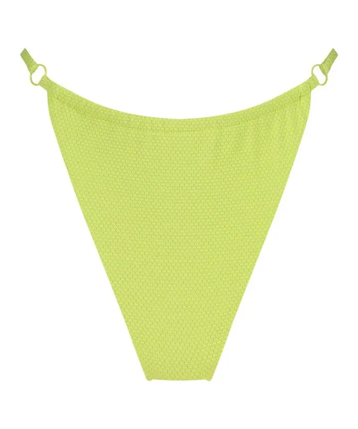 Hunkemller Fiji High Leg Lurex Bikini Bottom 8211 Green Green 8211 Women