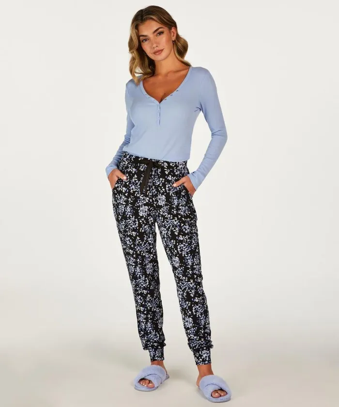 Hunkemller Jersey Pyjama Pants 8211 Black Black 8211 Women