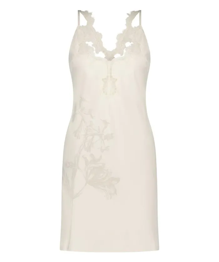 Hunkemller Lace Satin Slip Dress 8211 White White 8211 Women Hunkemller Lace Satin Slip Dress 8211 White White 8211 Women