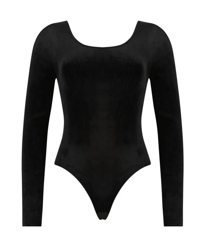 Hunkemller Longsleeveed Velour Bodysuit 8211 Black Black 8211 Women Hunkemller Longsleeveed Velour Bodysuit 8211 Black Black 8211 Women