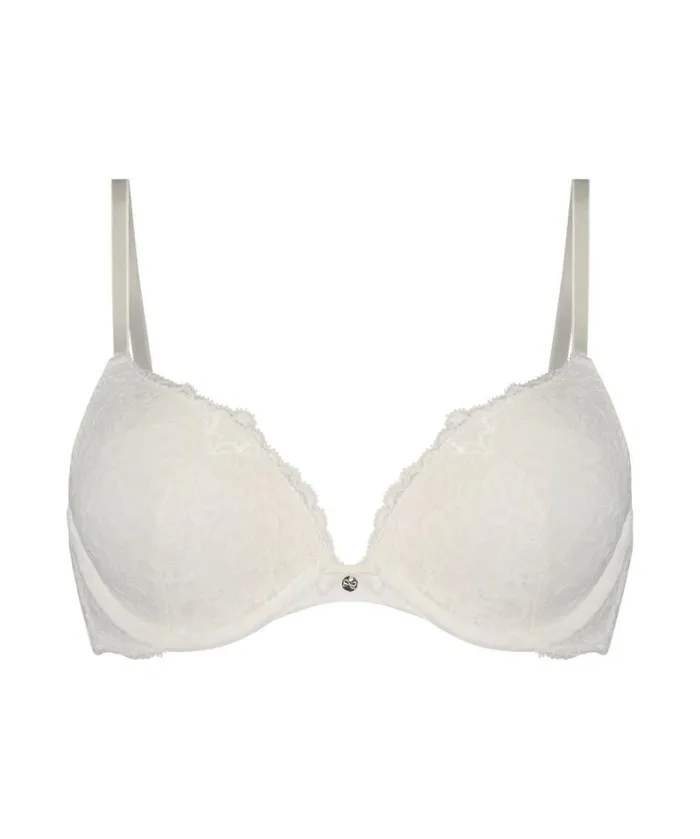 Hunkemller Marine Padded PushUp Underwired Bra 8211 White White 8211 Women