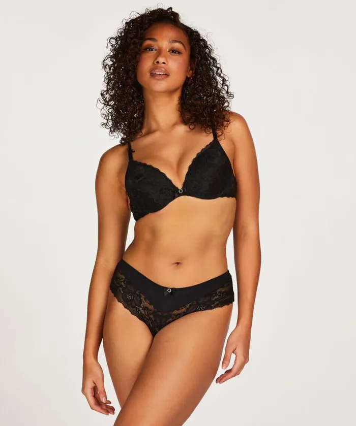 Hunkemller Maya Padded Underwired PushUp Bra 8211 Black Black 8211 Women Hunkemller Maya Padded Underwired PushUp Bra 8211 Black Black 8211 Women