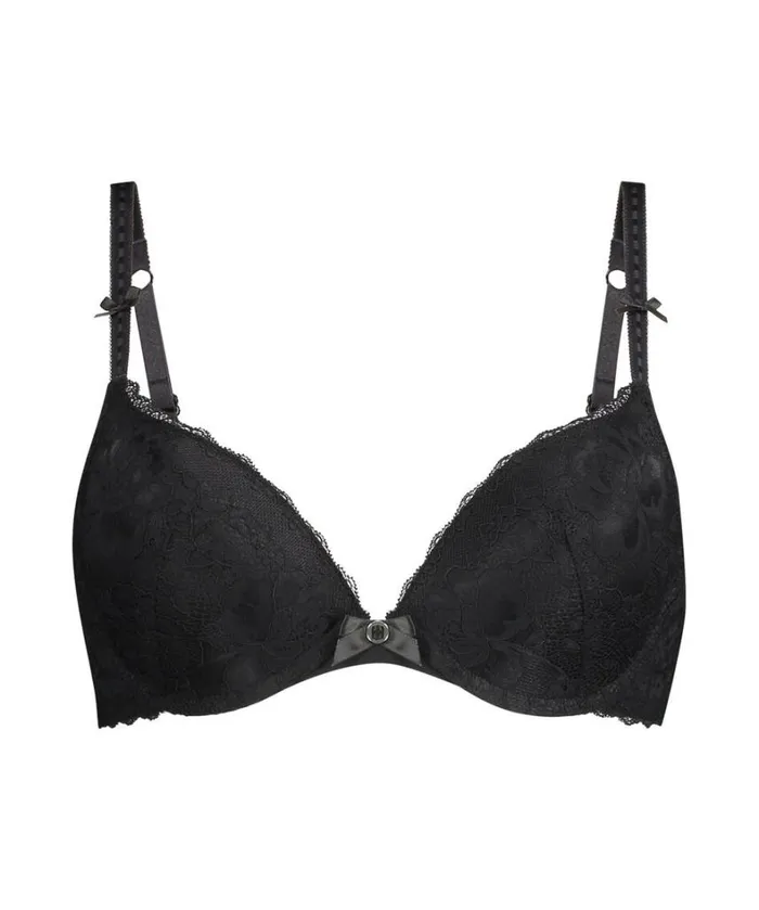 Hunkemller Maya Padded Underwired PushUp Bra 8211 Black Black 8211 Women Hunkemller Maya Padded Underwired PushUp Bra 8211 Black Black 8211 Women
