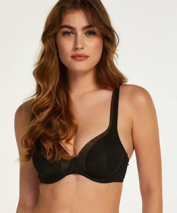 Hunkemller Mesh Nonpadded Underwired Bra 8211 Black Black 8211 Women