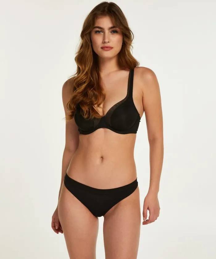 Hunkemller Mesh Nonpadded Underwired Bra 8211 Black Black 8211 Women Hunkemller Mesh Nonpadded Underwired Bra 8211 Black Black 8211 Women