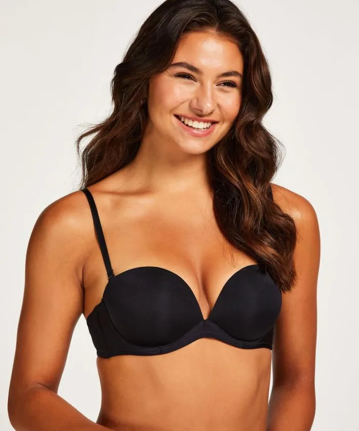 Hunkemller Padded Underwired Strapless Maximizer Bra 8211 Black Black 8211 Women