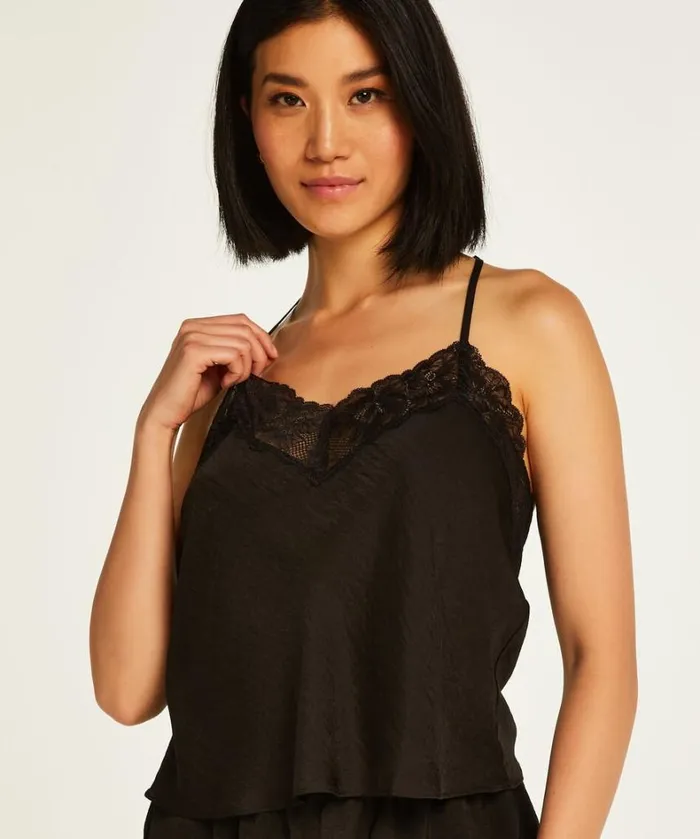 Hunkemller Satin Cami Top 8211 Black Black 8211 Women