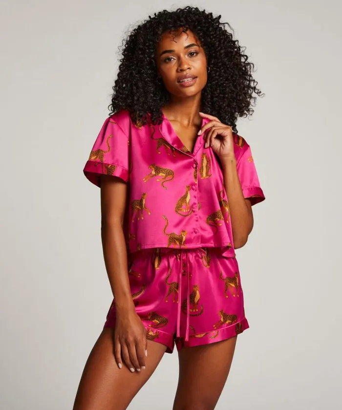 Hunkemller Satin ShortSleeved Jacket 8211 Pink Pink 8211 Women Hunkemller Satin ShortSleeved Jacket 8211 Pink Pink 8211 Women