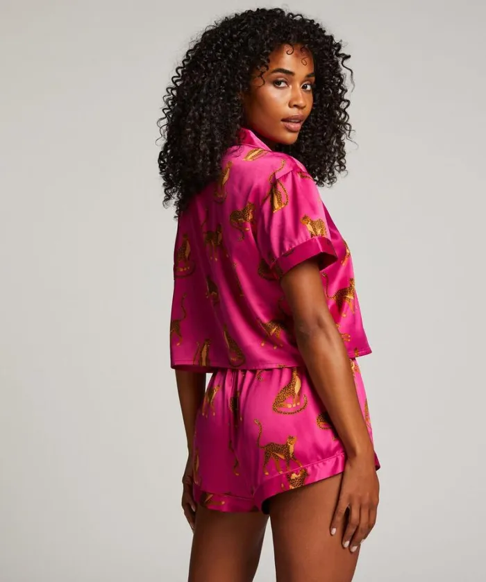 Hunkemller Satin ShortSleeved Jacket 8211 Pink Pink 8211 Women Hunkemller Satin ShortSleeved Jacket 8211 Pink Pink 8211 Women
