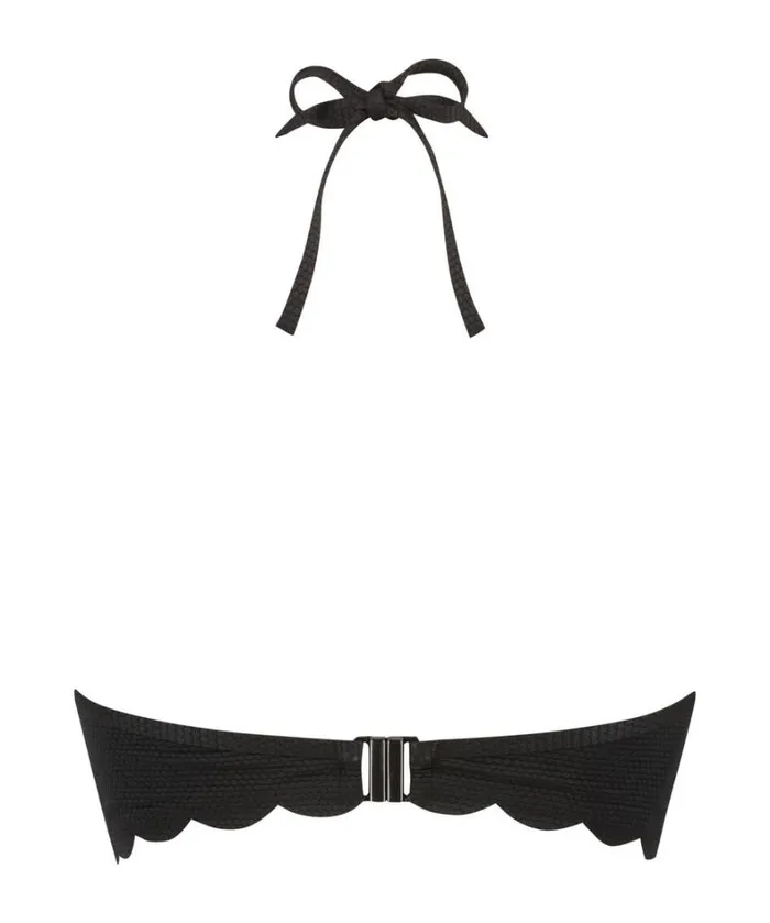 Hunkemller Scallop Pushup Underwired Bikini Top Cup A 8211 E 8211 Black Black 8211 Women Hunkemller Scallop Pushup Underwired Bikini Top Cup A 8211 E 8211 Black Black 8211 Women