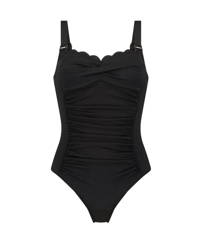 Hunkemller Scallop Swimsuit 8211 Black Black 8211 Women