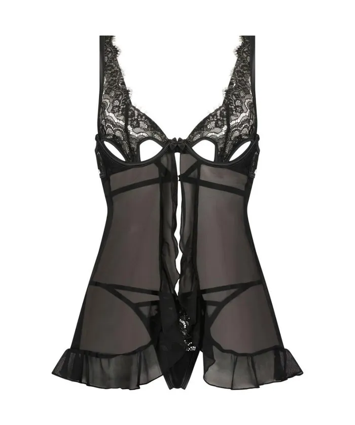 Hunkemller Seraphina Nonpadded Underwired Babydoll 8211 Black Black 8211 Women