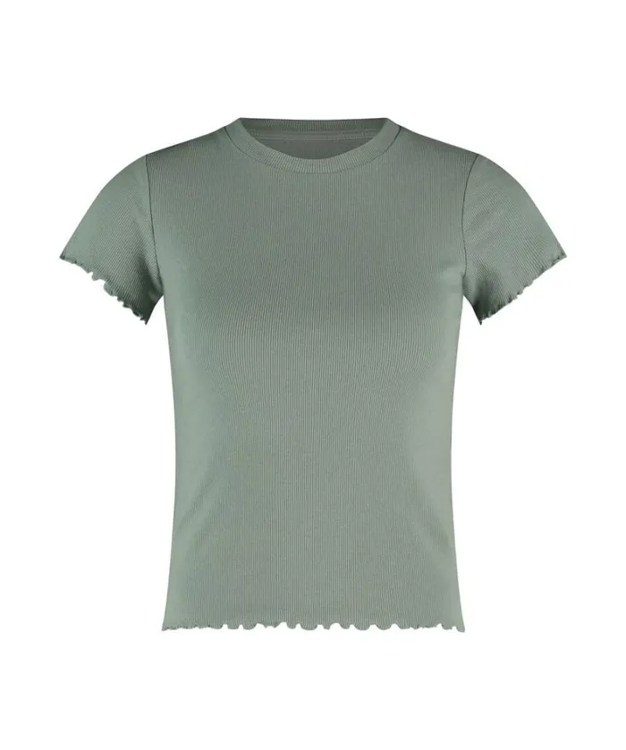 Hunkemller Short Sleeve Cotton Shirt 8211 Green Green 8211 Women