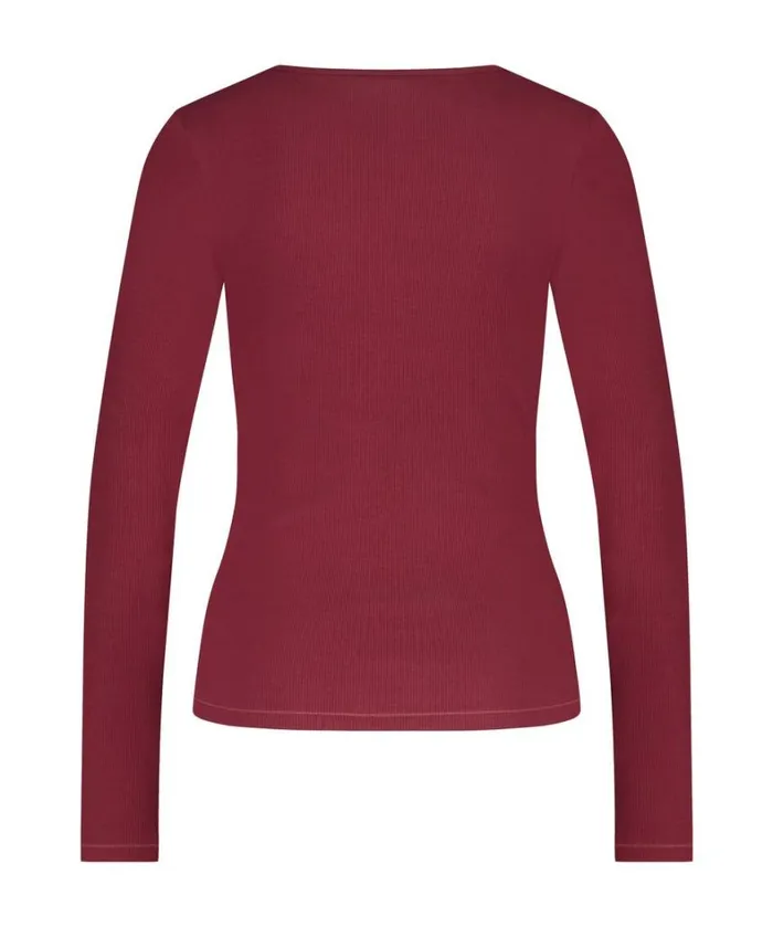 Hunkemller Top Vneck Long Sleeves 8211 Red Red 8211 Women Hunkemller Top Vneck Long Sleeves 8211 Red Red 8211 Women