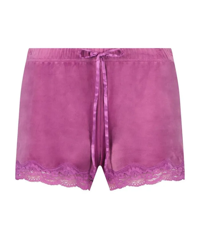 Hunkemller Velvet Lace Shorts 8211 Purple Purple 8211 Women Hunkemller Velvet Lace Shorts 8211 Purple Purple 8211 Women