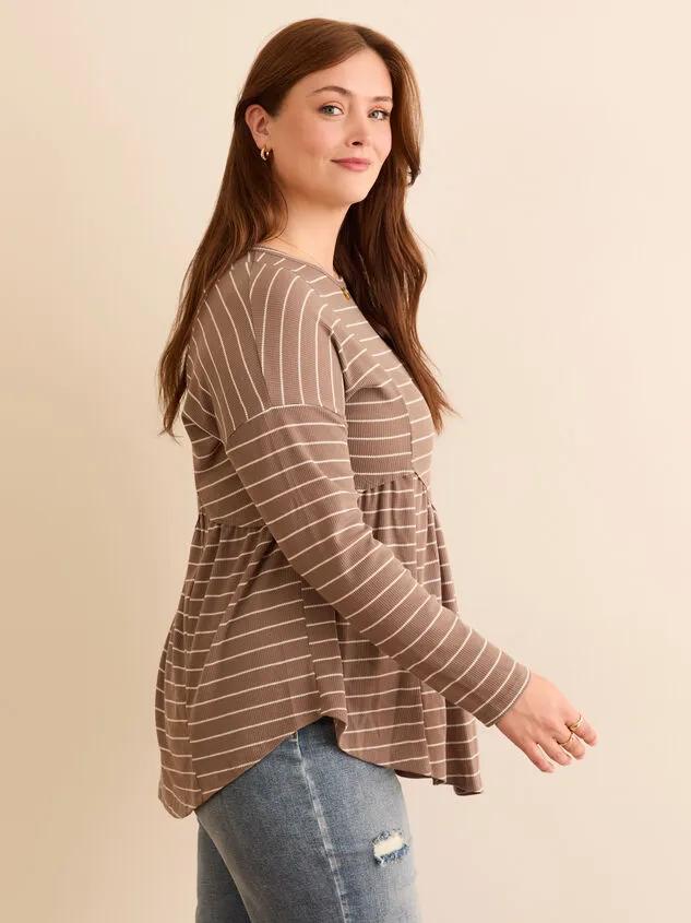 Huxley Waffle Long Sleeve Top Charcoal Women Altar039d State Tops Huxley Waffle Long Sleeve Top Charcoal Women Altar039d State Tops
