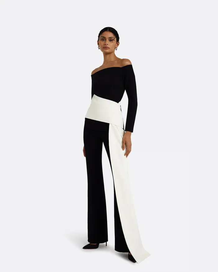 Icons Women Colette Monochrome Top Black Safiyaa